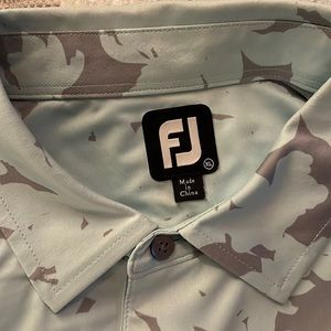 Footjoy golf polo - light blue with gray camouflage- cool shirt